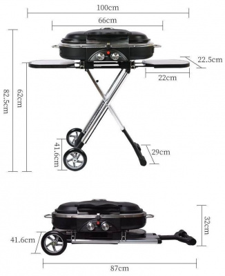 Газовый портативный складной гриль Bensu Grill Portable